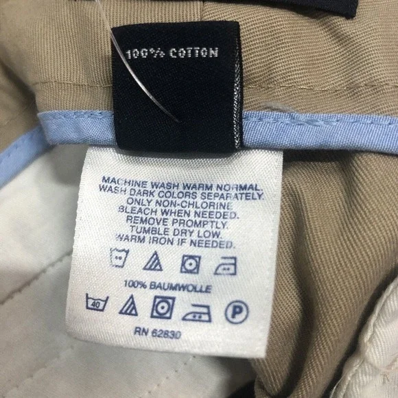 Lands End Pants Womens 12P Khaki‎ Straight Crop Chino Flat Front Minimalist New - Picture 8 of 11